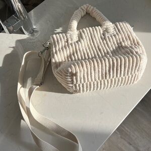 Cream fluffy bag